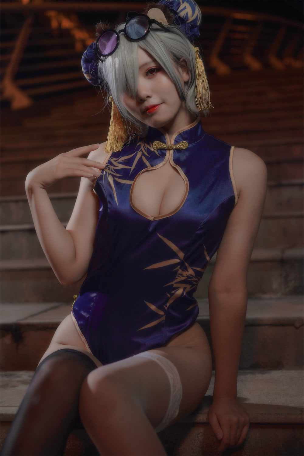 墨玉-M食铁兽旗袍25p