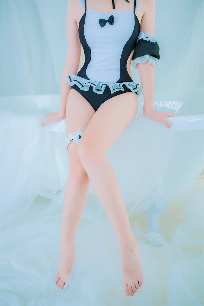 二佐Nisa蕾姆女仆泳装32p