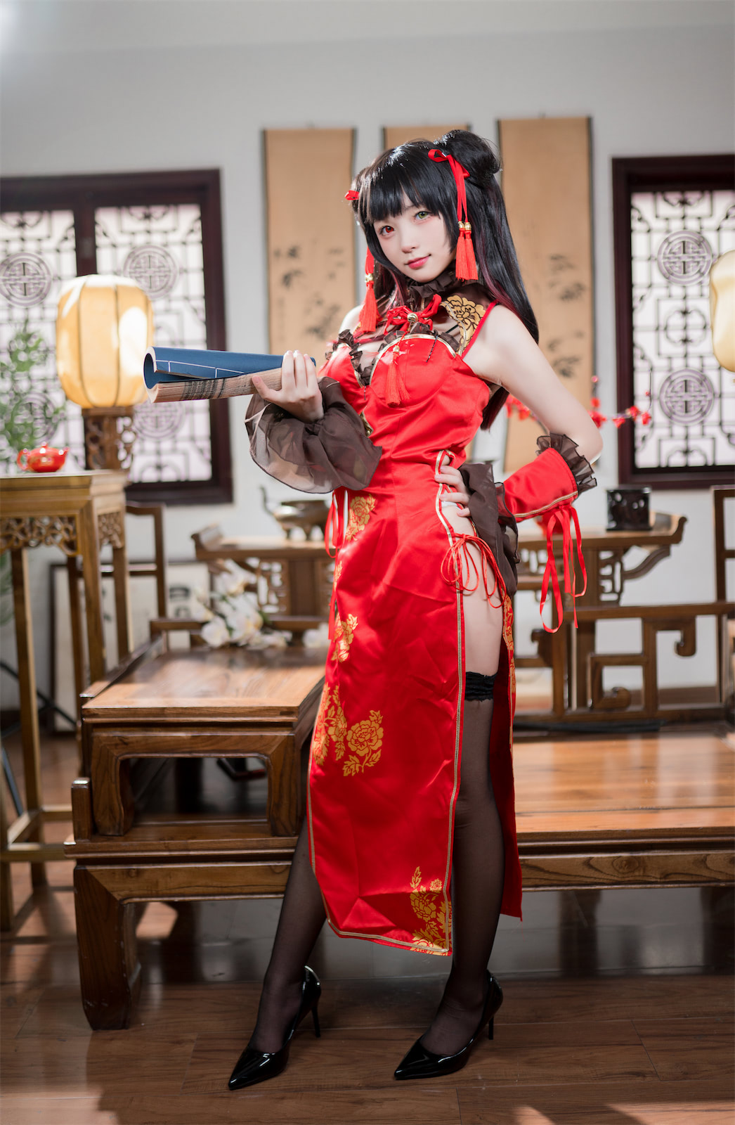 花铃时崎狂三旗袍66p