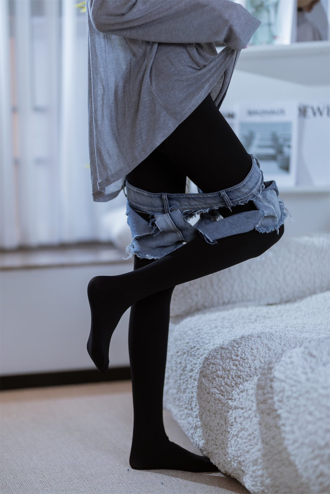 许岚LAN半透毛衣40p