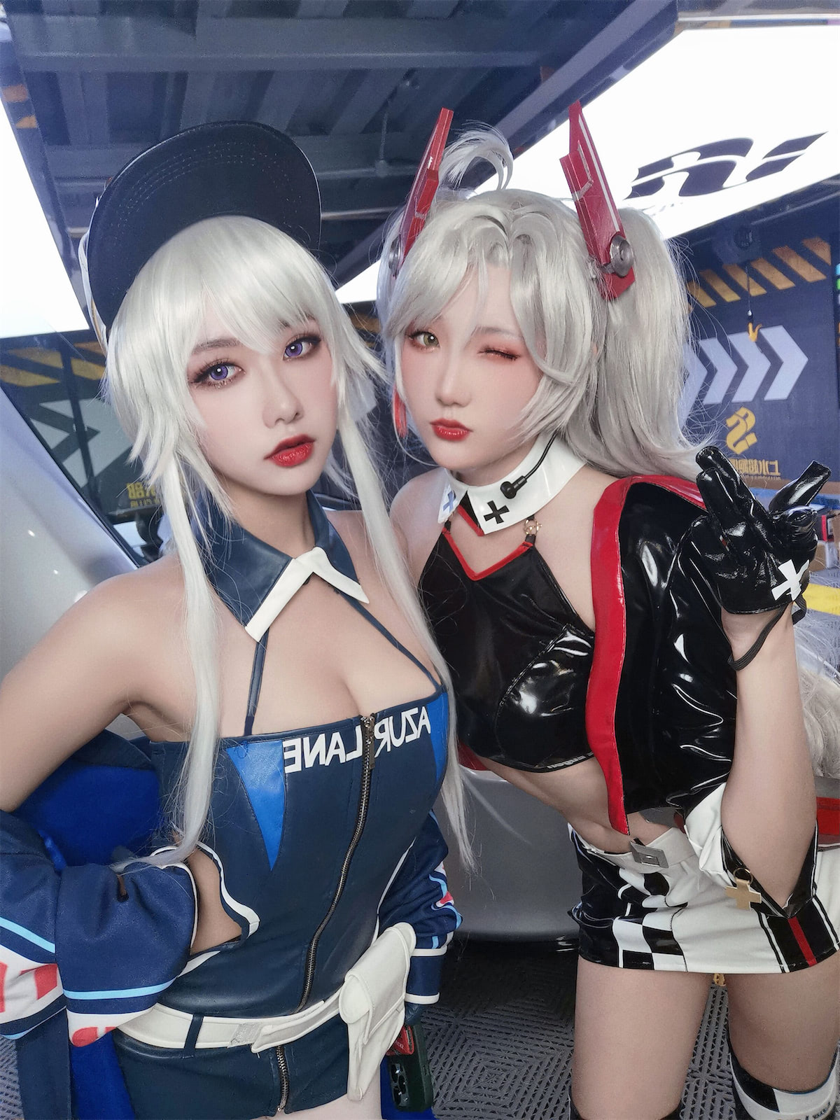 Momoko葵葵碧蓝航线欧根赛车女郎58p