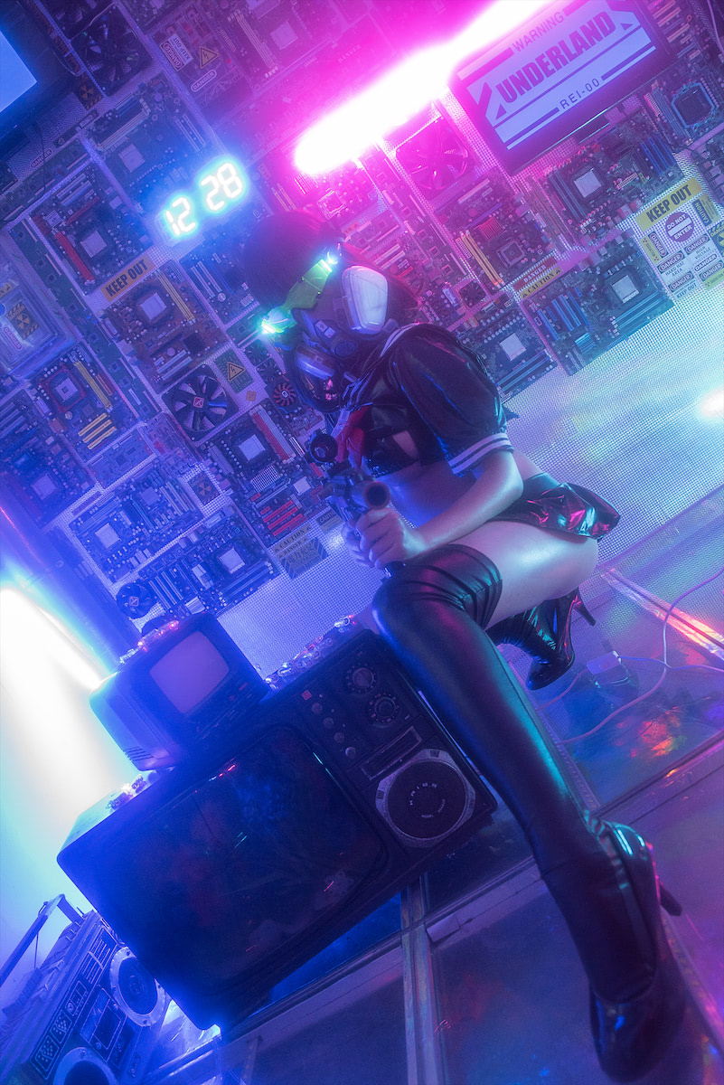 蜜汁猫裘黑胶衣战斗服17p