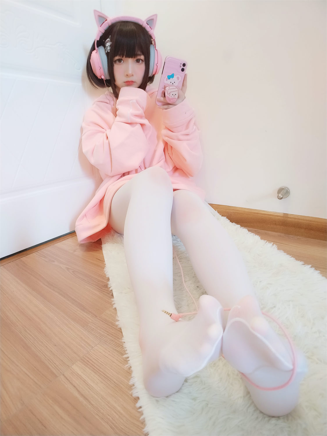 古川kagura粉色耳机娘42p