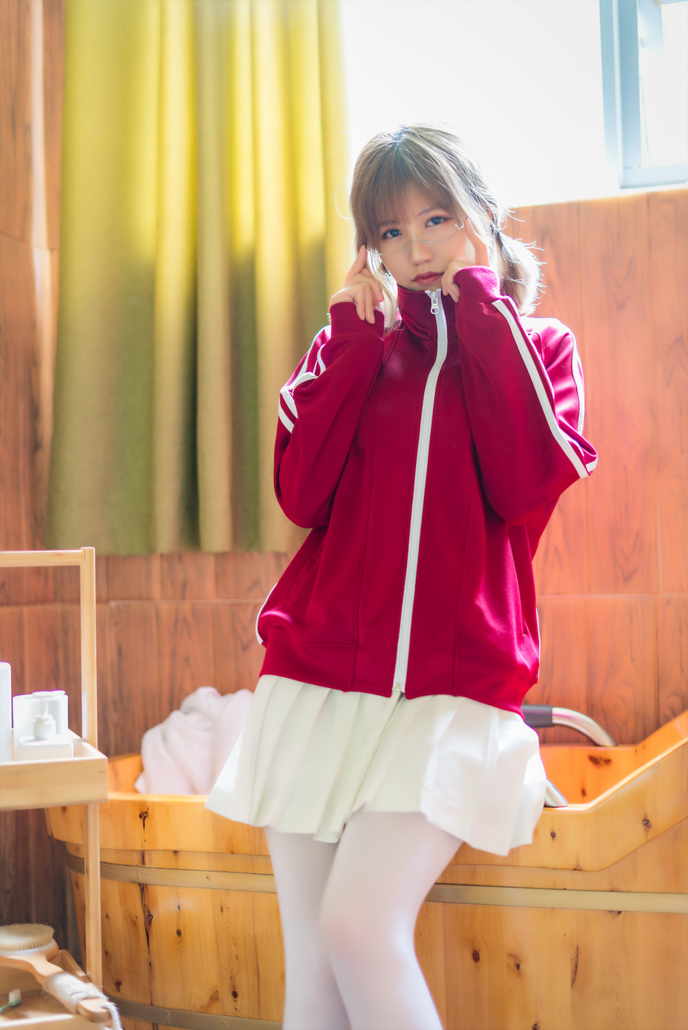 小仓千代w红色体操服45p