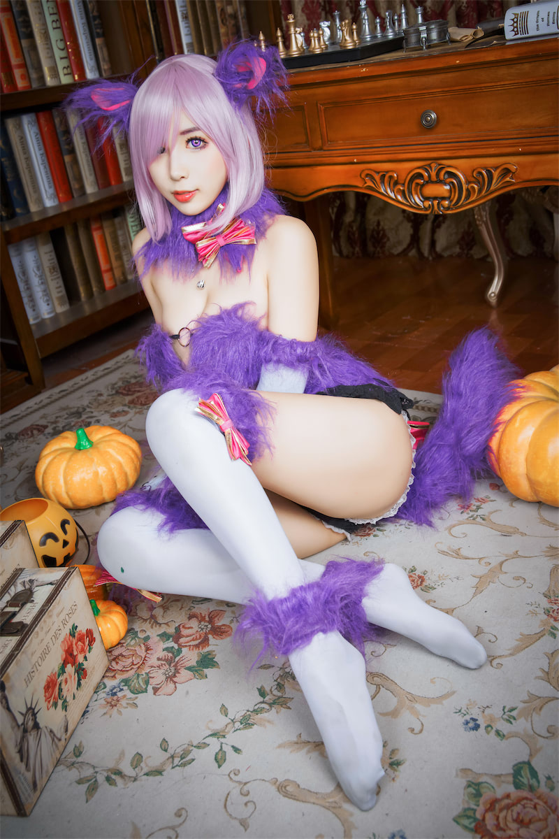 w黑米粥w万圣玛修猫17p