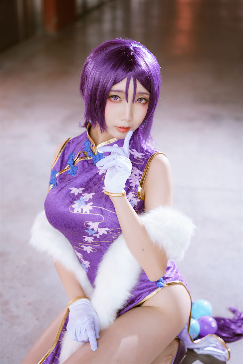 迷失人形源赖光紫旗袍25p