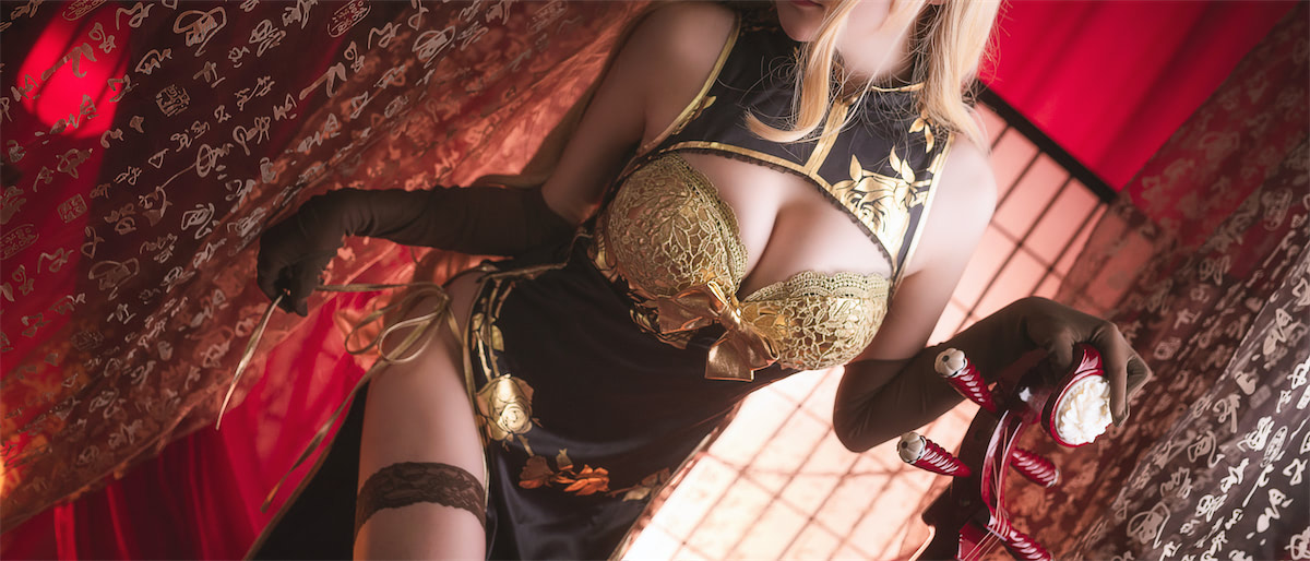 香草喵露露金莲琵琶旗袍23p